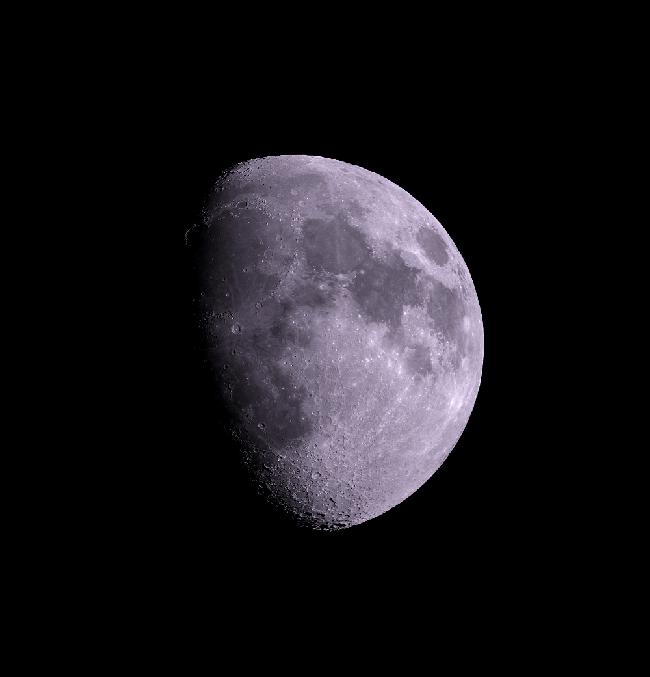 la lune hier soir au dixième jour et 3 heures derawtisée