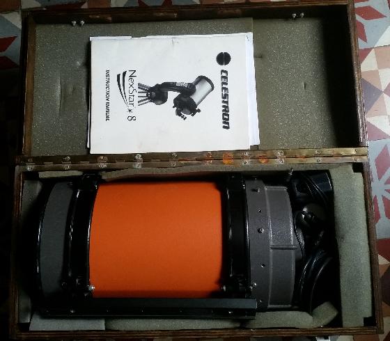 Celestron C8 orange + monture GoTo Nexstar 8SE Ray’s brackets + trépied tubulaire