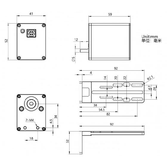  Moteur de mise au point ZWO EAF V2 (Nouvelle version "USB" 5V) NEUVE