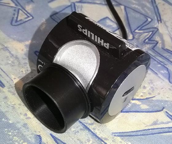 Webcam Philips SPC900 + adaptateur 31.75