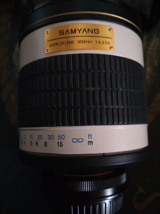 Objectif Samyang 500mm f6.3 à miroir 