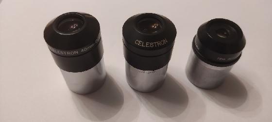 Occulaires vintage Celestron et Perl royal