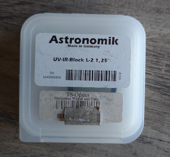 Filtre Astronomik L Type 2c en 31.75mm