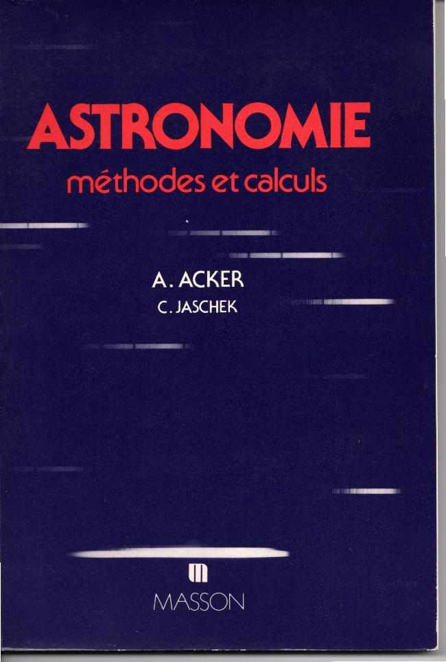 ACKER ASTRONOMIE méthodes et calculs