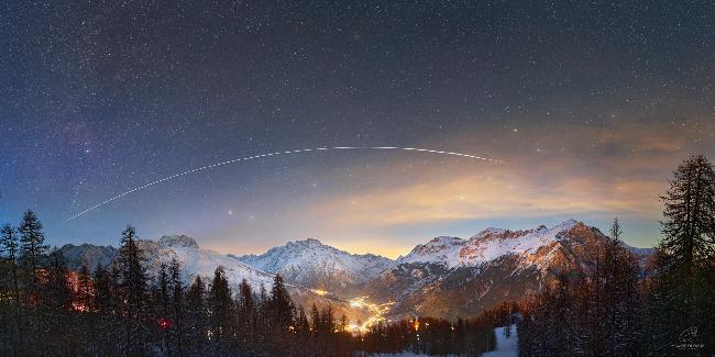 L'ISS au dessus des Hautes Alpes