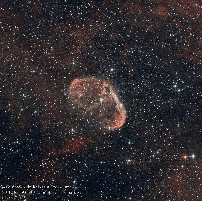 NGC 6888 : nébuleuse du croissant