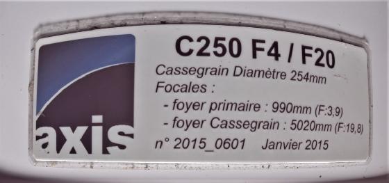 Cassegrain AXIS 250 F20