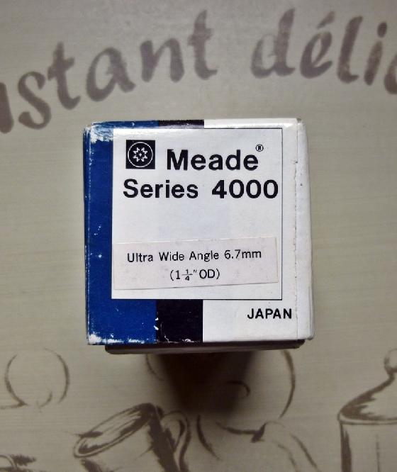 Rare Oculaire Meade Ultra Wide Angle 6,7mm Série 4000 Japan / Parfait Etat