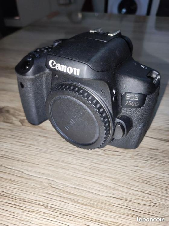 Canon EOS 750D + sac a dos + 3 objectifs + accessoires