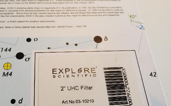 Filtre UHC Explore Scientific 2’’ pour nébuleuses