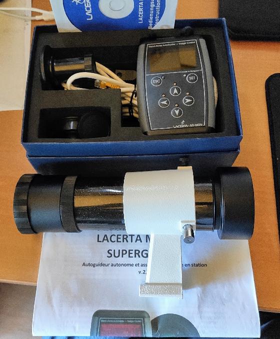 Kit Autoguidage LACERTA MGEN2 + chercheur 9*50 + Adaptateur T2