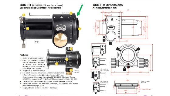 Adaptateur Baader M68 mâle vers Ø88 femelle lisse / tube lunette - Neuf