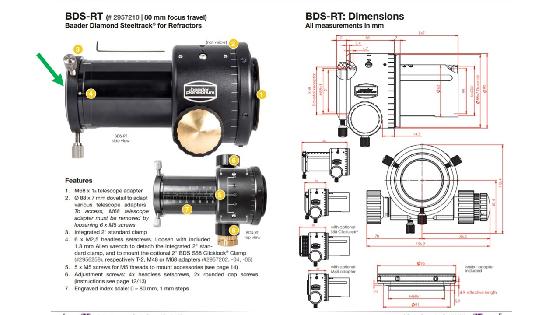 Adaptateur Baader coulant 2’’ vers Ø54 mâle/queue d’aronde - Neuf