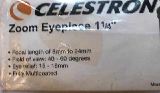 Celestron oculaire ZOOM 8 - 24 (NEUF)