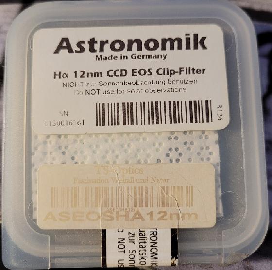 Filtre Astronomik Ha 12nm EOS clip