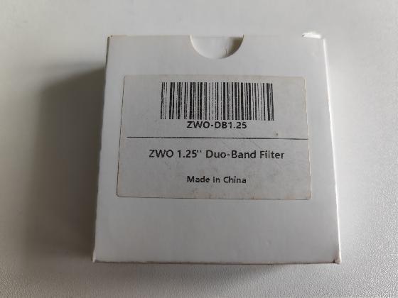 Filtre ZWO Duo-bande 1.25 pouces neuf