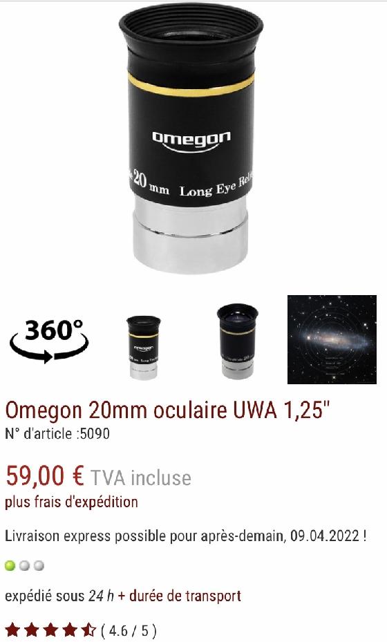 Omegon uwa 20mm 66º