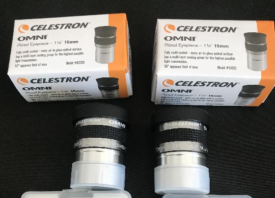 Paire d’oculaire Celestron Omni 15mm avec filtre 