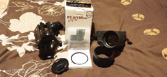 Pack Astro - Objectif Samyang 135mm F2.0 + Support + Filtre