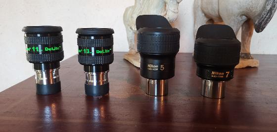 Oculaires nikon sw et televue delite 