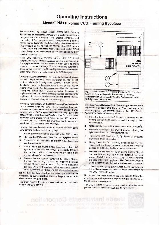 Oculaire MAEDE cadrage CCD avec illuminateur