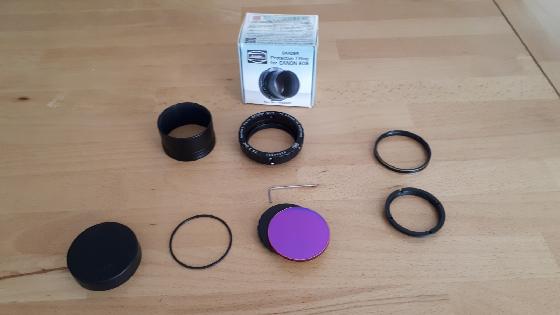 Bague EOS Baader + filtre Ha 7nm