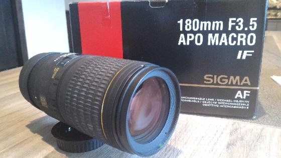 Sigma Macro 180mm f3.5 avec coupleur CCD T2