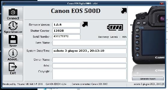 canon eos 500D défiltré LPF1