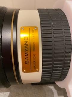 Samyang 500mm /F6,3 avec collier micro focuser