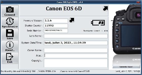 Canon EOS 6D défiltré partiel 