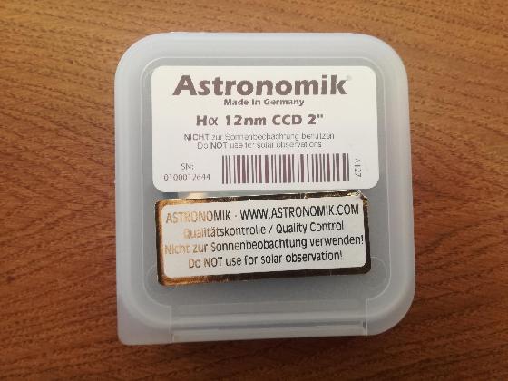 Filtre Astronomik H-alpha 12nm CCD 2''