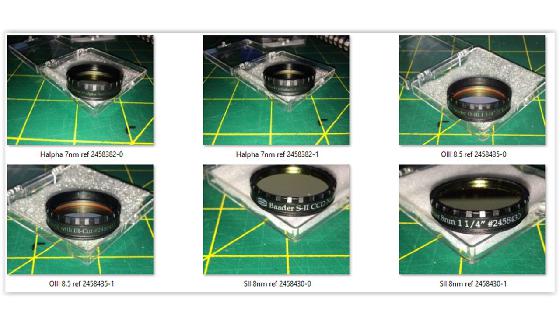 Baisse prix: Filtres narrowband Baader Ha8nm,SII 7nm et OIII 8.5 nm