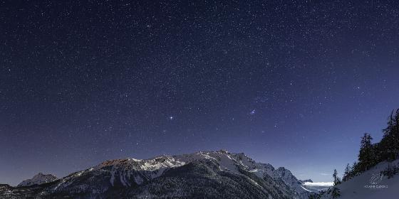 Ciel d'hiver dans le Parc National des Ecrins