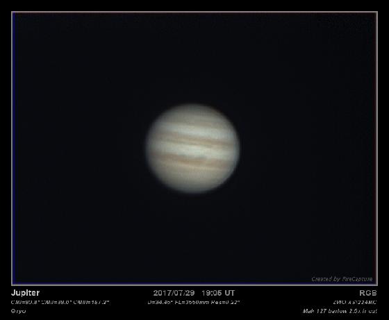 Jupiter du 29/07/2017