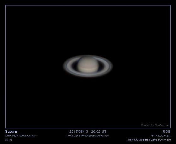 Saturne du 13/08/2017 Mak 127