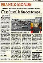 article du jour !  Fin des temps !