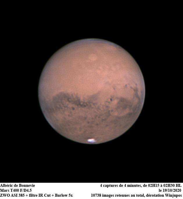 Mars opposition 19 Octobre 2020 T400