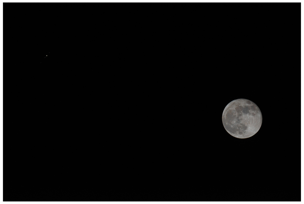 Full Moon + Jupiter widefield HDR  24/02/2016