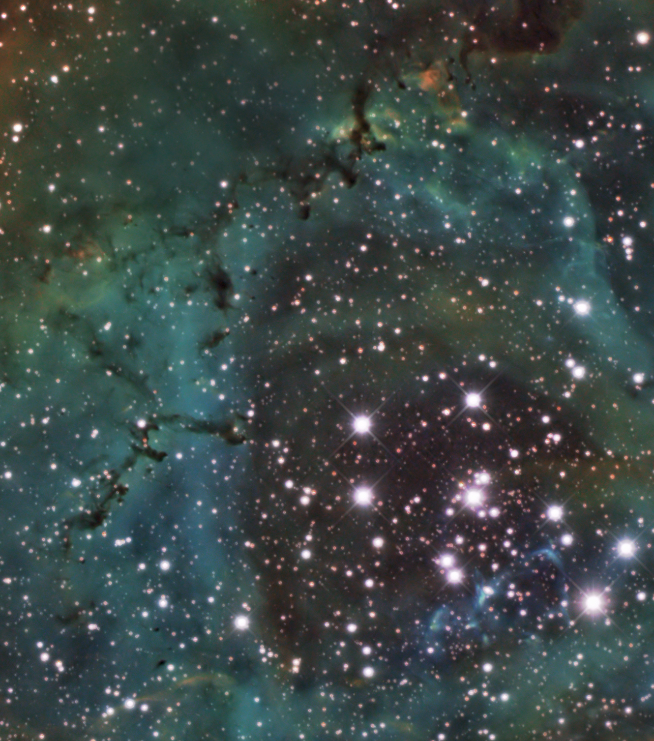 NGC2237-Halpha-SII-OIII-CROP-MEGREZ90-ATIK314L-BERNIER-FRANCOIS-2012.jpg